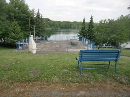 Moers : Römerstraße, Waldsee, Sonnenterrasse des alten Strandbads